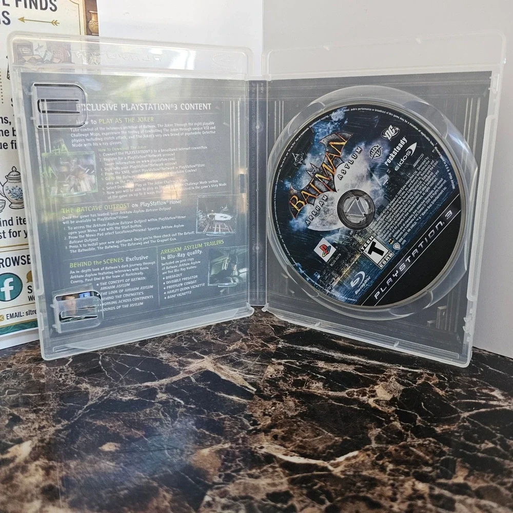 Batman Arkham Asylum Sony PlayStation 3 PS3 Game Joker Challenge Maps BLUS-30279